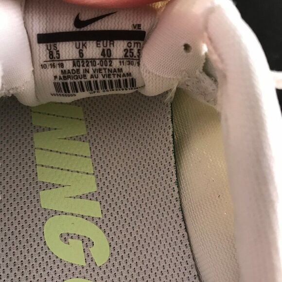 New Nike Air Zoom Pegasus 36 off white lime green Womens Running Shoes - Picture 8 of 15